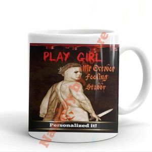 Mr October Feeling Stabby coffee cup/ mug